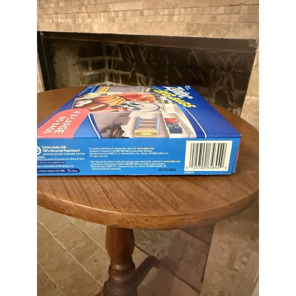 Ziploc Big Bag XL (4 Bags) Stand N Fill 10 gallon Size 2ft x 1ft New